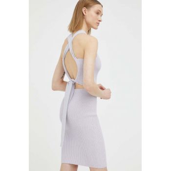 Remain rochie culoarea violet, mini, mulata