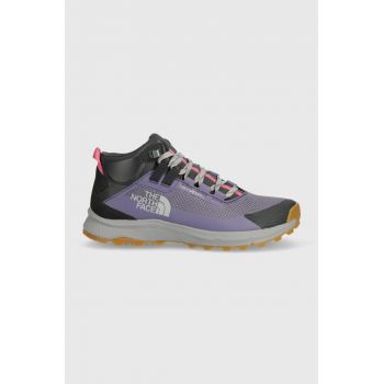 The North Face pantofi Cragstone Mid Waterproof femei, culoarea violet de firma originala