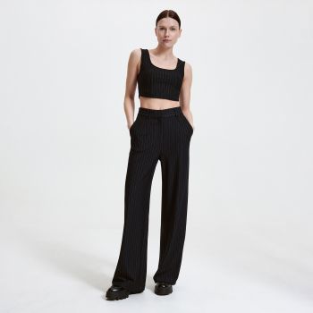 Reserved - Pantaloni wide leg - Albastru