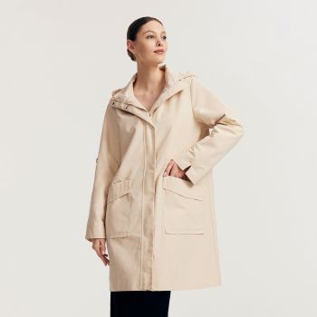 Reserved - Parka lungă cu glugă - Ivory Reserved - Parka lungă cu glugă - Ivory