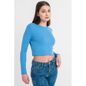 Bluza crop cu aspect striat Maja ieftina