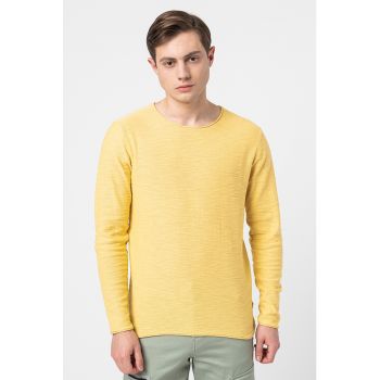 Jack & Jones - Bluza tricotata fin cu terminatii plisate Slub