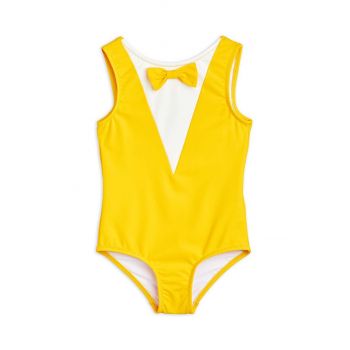 Mini Rodini costum de baie dintr-o bucată pentru copii culoarea galben