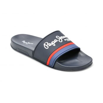 Papuci PEPE JEANS bleumarin, MS70123, din poliuteran