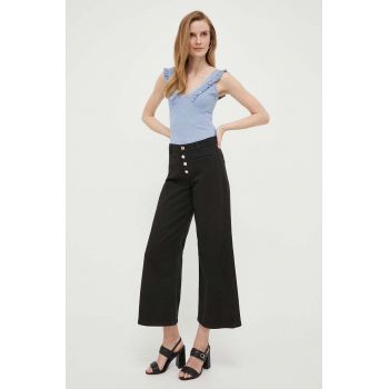 Artigli jeansi femei, culoarea negru, high waist