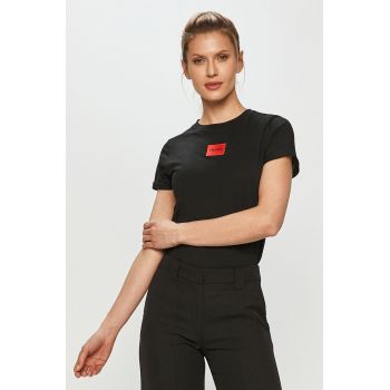 Hugo Tricou din bumbac culoarea negru