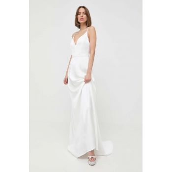 Ivy Oak rochie de mireasă culoarea bej, maxi, evazati