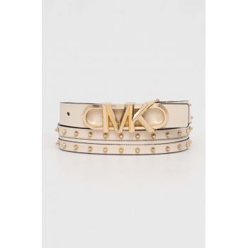 MICHAEL Michael Kors curea femei, culoarea bej