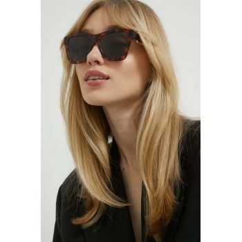 Moschino ochelari de soare femei, culoarea maro