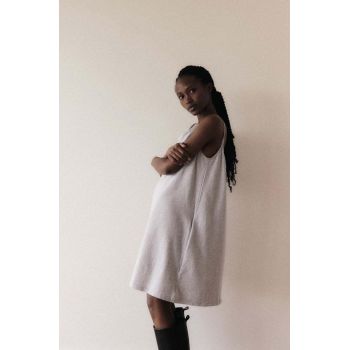 MUUV. rochie Sukienka #surfgirl culoarea gri, mini, oversize de firma originala