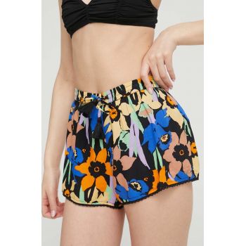 Roxy pantaloni scurti de plaja culoarea negru ieftine