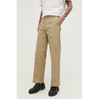 Dickies pantaloni bărbați, culoarea verde, drept DK0A4XK3KHK1-KHAKI