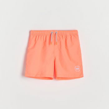 Reserved - Pantaloni scurți de baie cu imprimeu - Oranj