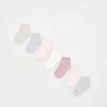 Reserved - Set de 7 perechi de șosete cu conținut ridicat de bumbac - Multicolor