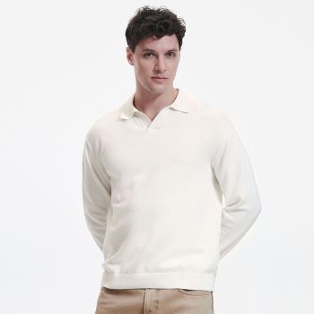 Reserved - Tricou polo uni - Ivory