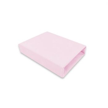 Cearceaf cu elastic Qmini pentru patut 90x40 cm din bumbac jersey Pink la reducere