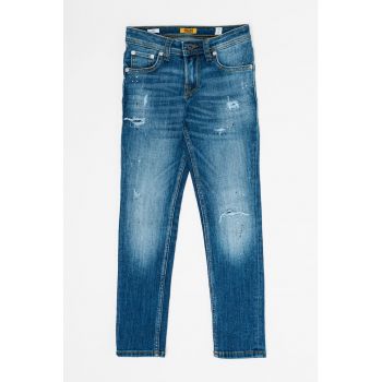 Jack & Jones - Blugi slim fit cu aspect decolorat