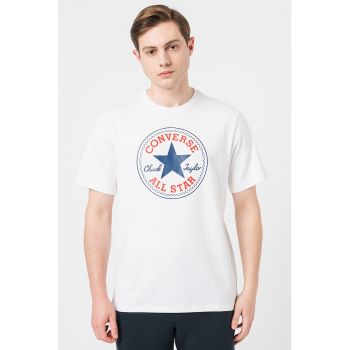 Tricou unisex de bumbac cu imprimeu logo la reducere