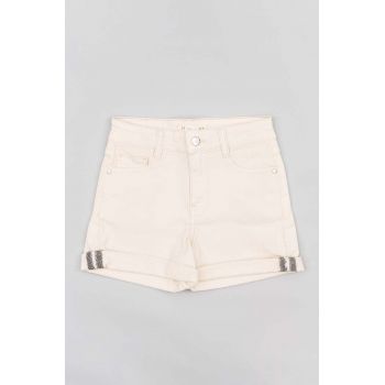 zippy pantaloni scurti copii culoarea alb, neted de firma originali