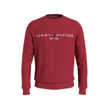 Bluza sport din amestec de bumbac organic cu logo brodat