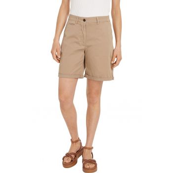 Pantaloni scurti chino regular fit cu logo discret
