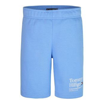 Pantaloni scurti din amestec de bumbac organic cu logo la reducere