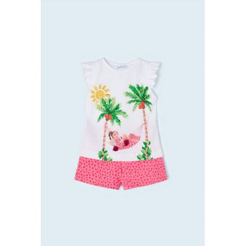 Set de imbracaminte cu model tropical - 2 piese