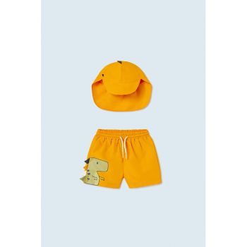 Set de palerie si pantaloni scurti de plaja cu imprimeu - 2 piese