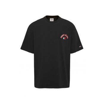 Tricou cu decolteu la baza gatului si logo