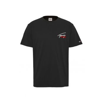 Tricou de bumbac organic cu logo brodat