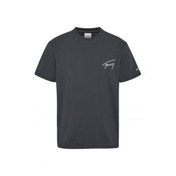 Tricou de bumbac organic cu logo brodat