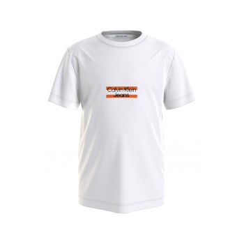 Tricou din amestec de bumbac organic cu imprimeu logo