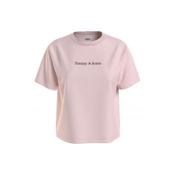 Tricou din amestec de bumbac organic cu logo frontal