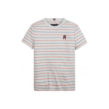 Tricou in dungi cu logo discret brodat