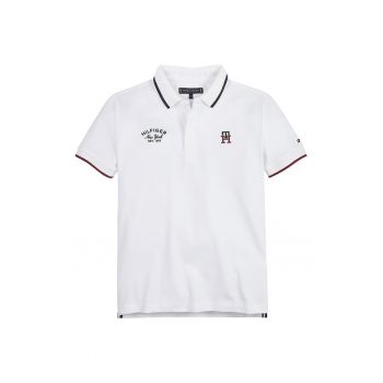 Tricou polo cu detalii brodate Icon