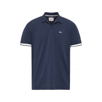 Tricou polo din pique cu logo