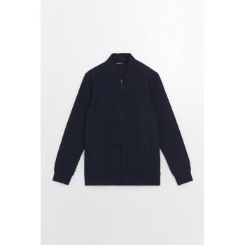Bluza sport cu fermoar si buzunare laterale
