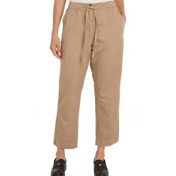 Pantaloni din amestec de bumbac organic cu snur ieftina