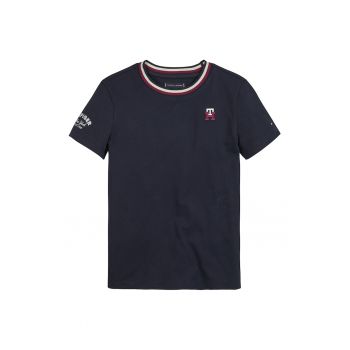 Tricou de bumbac cu embleme logo
