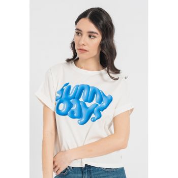 Tricou de bumbac cu imprimeu grafic