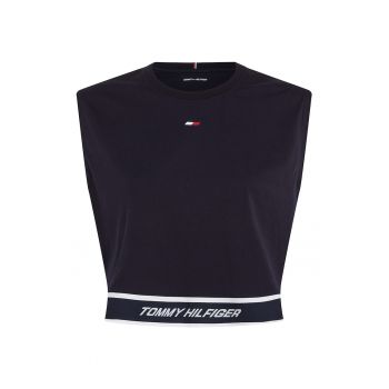 Tricou relaxed fit cu banda elastica in talie - pentru fitness