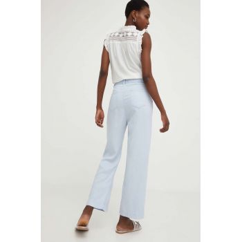 Answear Lab pantaloni femei, drept, high waist