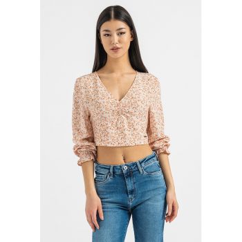 Bluza crop cu imprimeu floral Aiza de firma originala