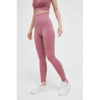 Casall jambiere de yoga culoarea roz, neted de firma originali