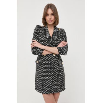 Elisabetta Franchi rochie culoarea negru, mini, mulata