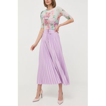Marella fusta culoarea violet, maxi, evazati