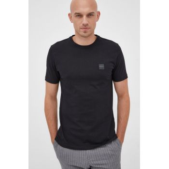 Boss tricou din bumbac Boss Casual culoarea negru, cu imprimeu