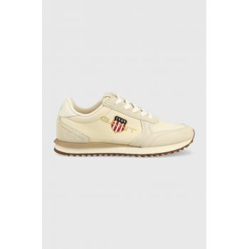 Gant sneakers Beya culoarea bej, 26537871.G110