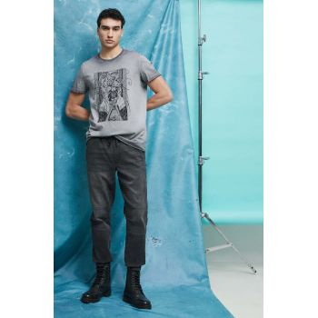 Medicine tricou din bumbac culoarea gri, cu imprimeu