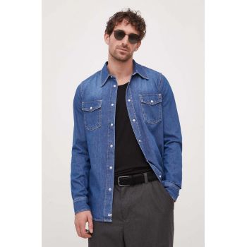 Pepe Jeans camasa jeans Hammond barbati, cu guler clasic, regular